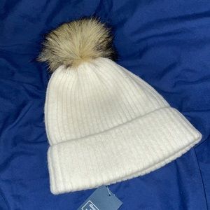 Abercrombie and Fitch Cream Beanie